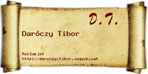 Daróczy Tibor névjegykártya